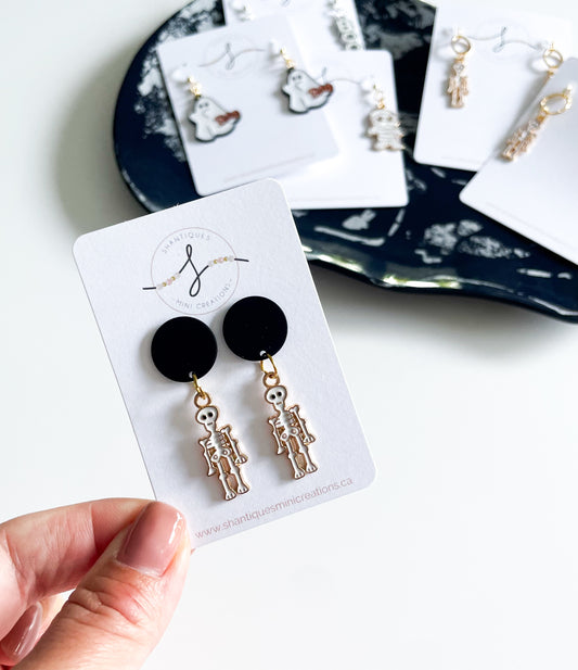 Dangle Earrings - Halloween Skeletons