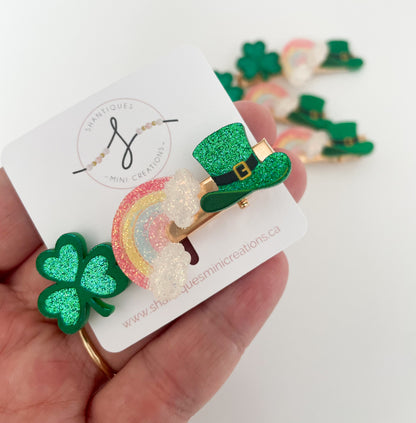 St Paddy's Day - Alligator Bar Clips