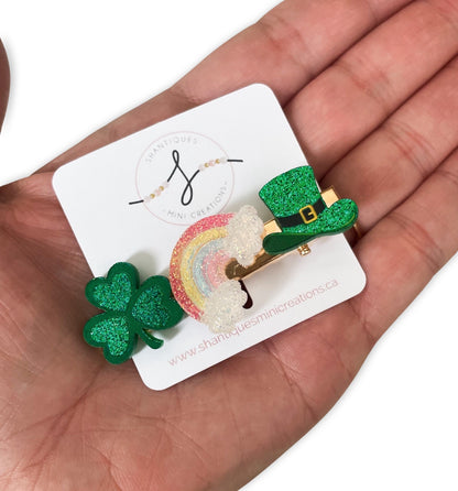 St Paddy's Day - Alligator Bar Clips