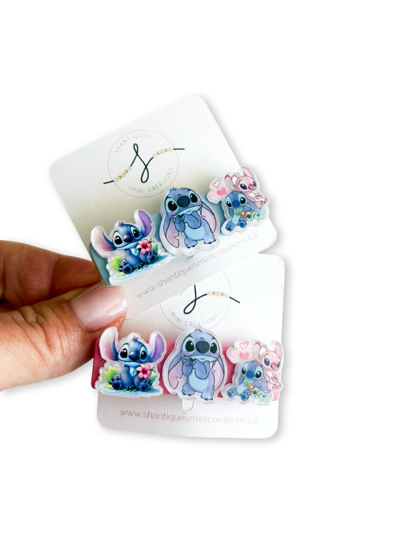 Alligator Bar Clips - Blue Hawaiian Character