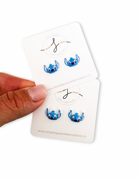 Earrings - Blue Hawaiian Character