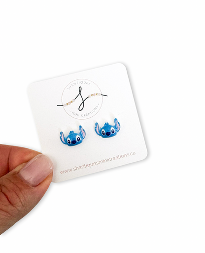 Earrings - Blue Hawaiian Character