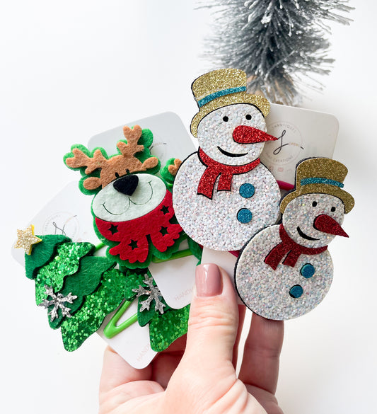 Christmas Shaker/Felt - Snap Clip Sets