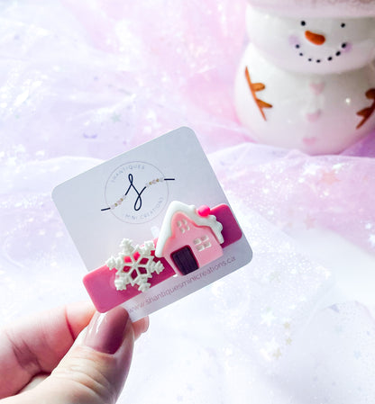 Alligator Bar Clips - Winter Wonderland