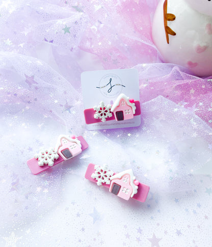 Alligator Bar Clips - Winter Wonderland