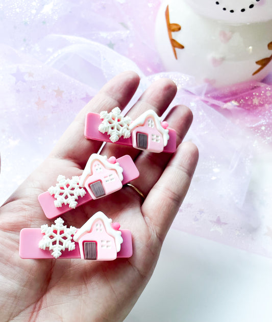 Alligator Bar Clips - Winter Wonderland