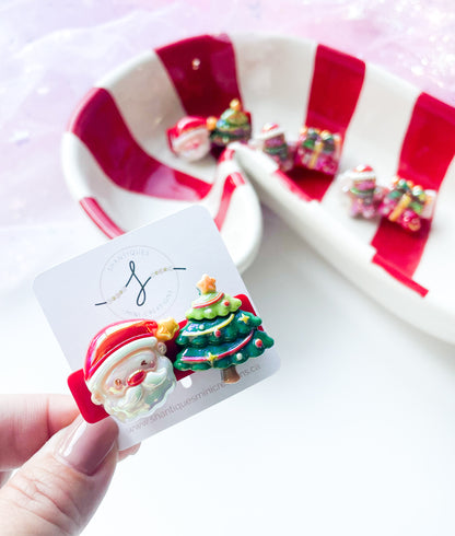 Alligator Bar Clips - Vintage Christmas