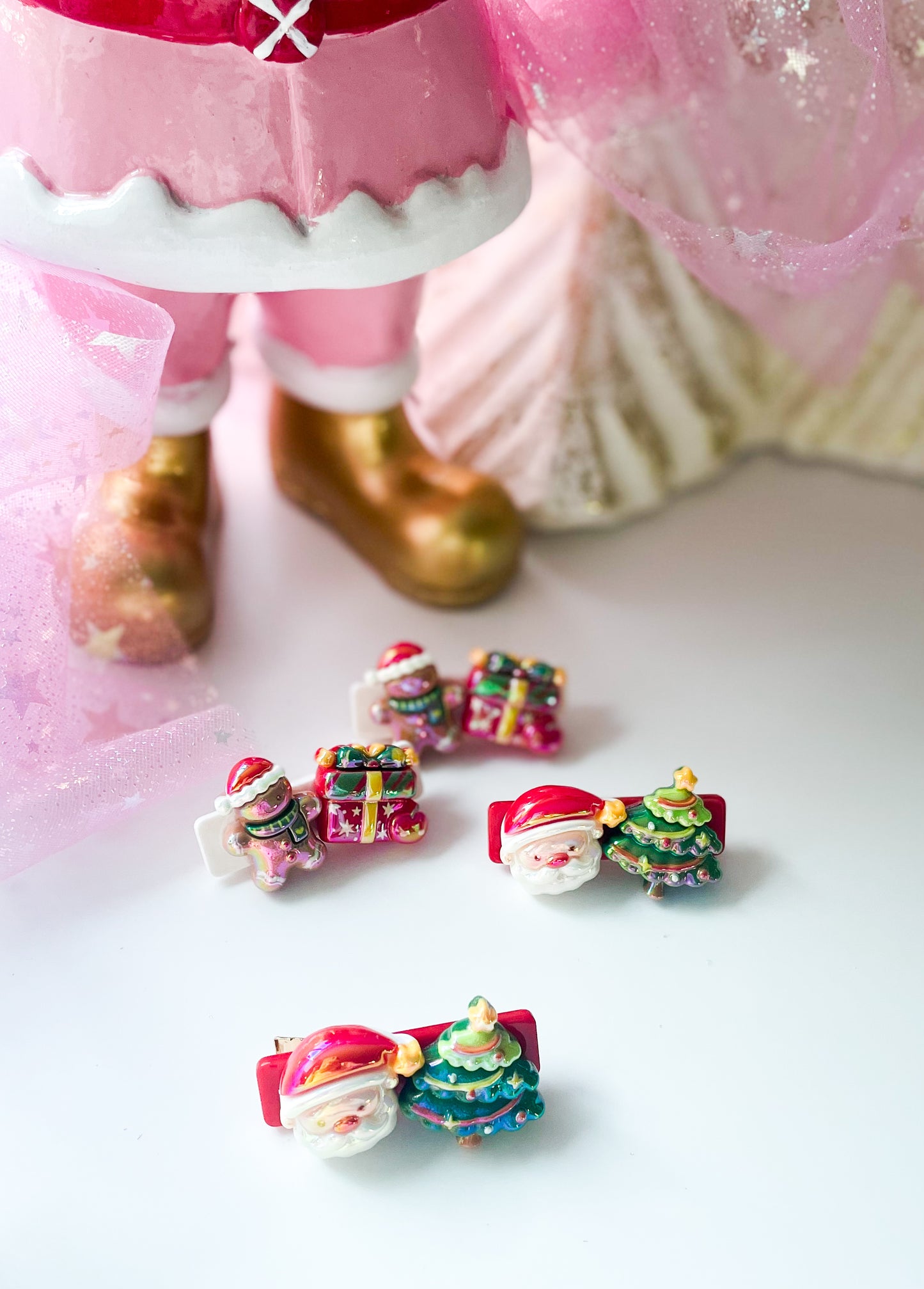 Alligator Bar Clips - Vintage Christmas