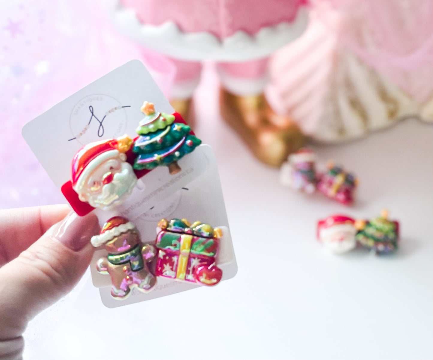 Alligator Bar Clips - Vintage Christmas