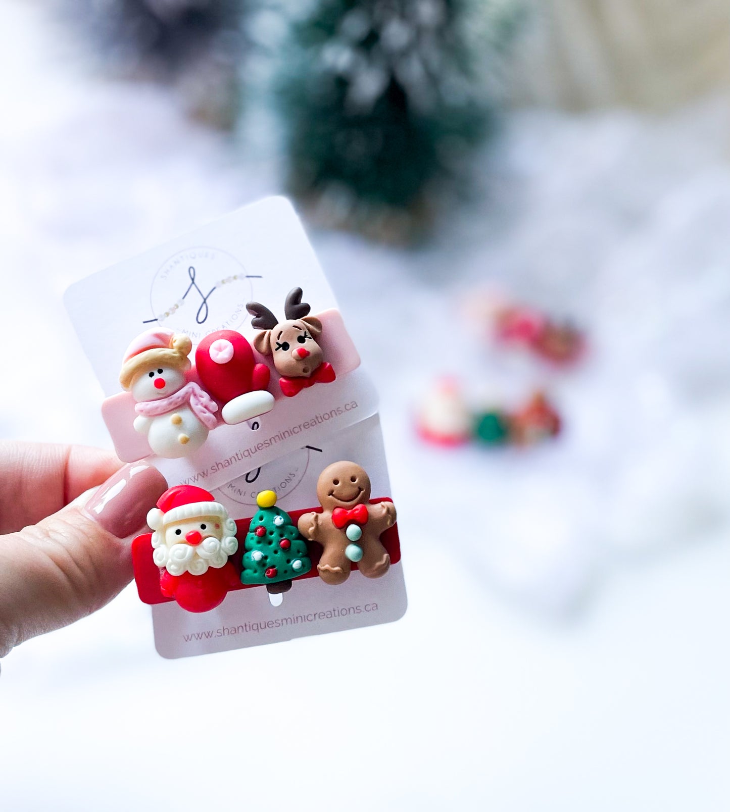 Alligator Bar Clips - Classic Christmas