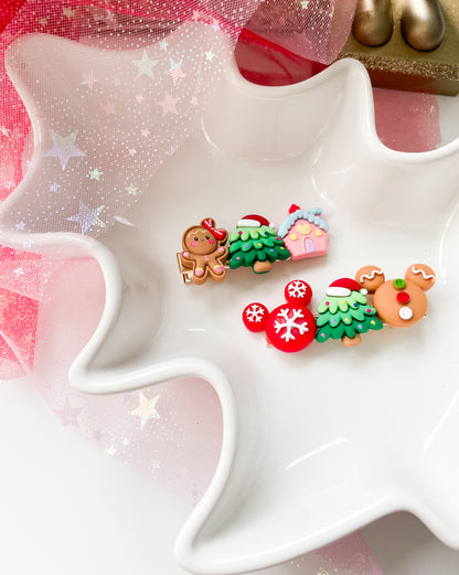 Gingerbread Mouse - Alligator Bar Clips