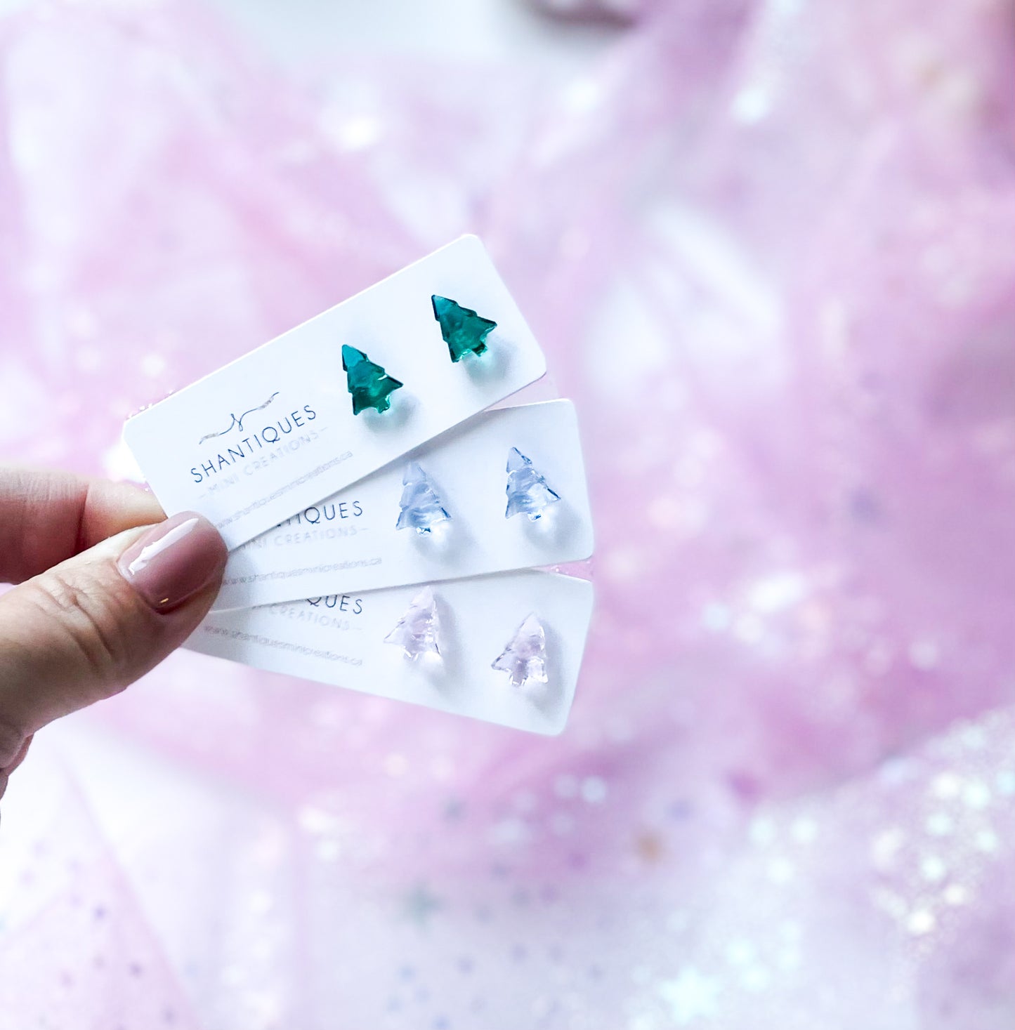 Earrings - Translucent Trees