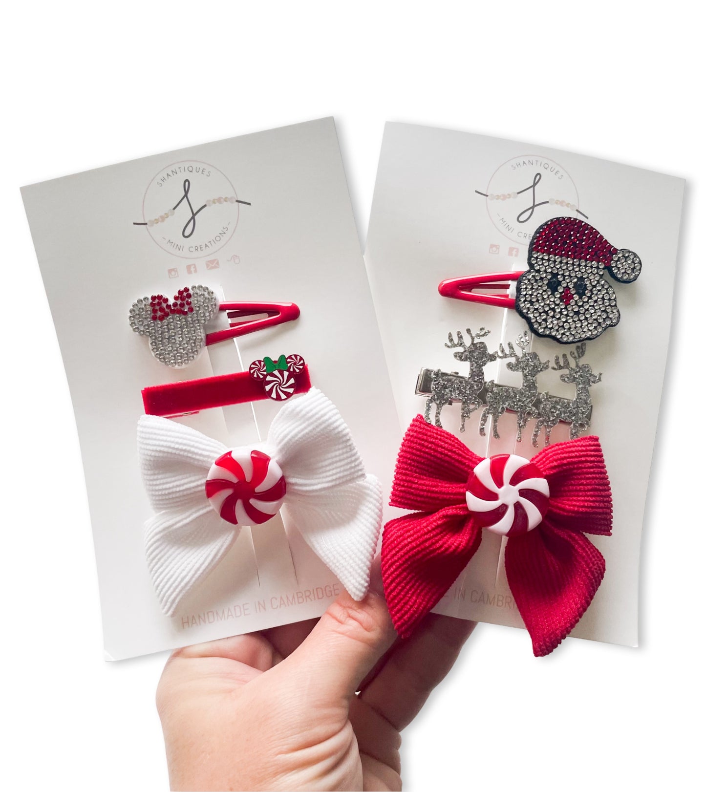 Christmas - Trio Bow / Hair Clip Sets