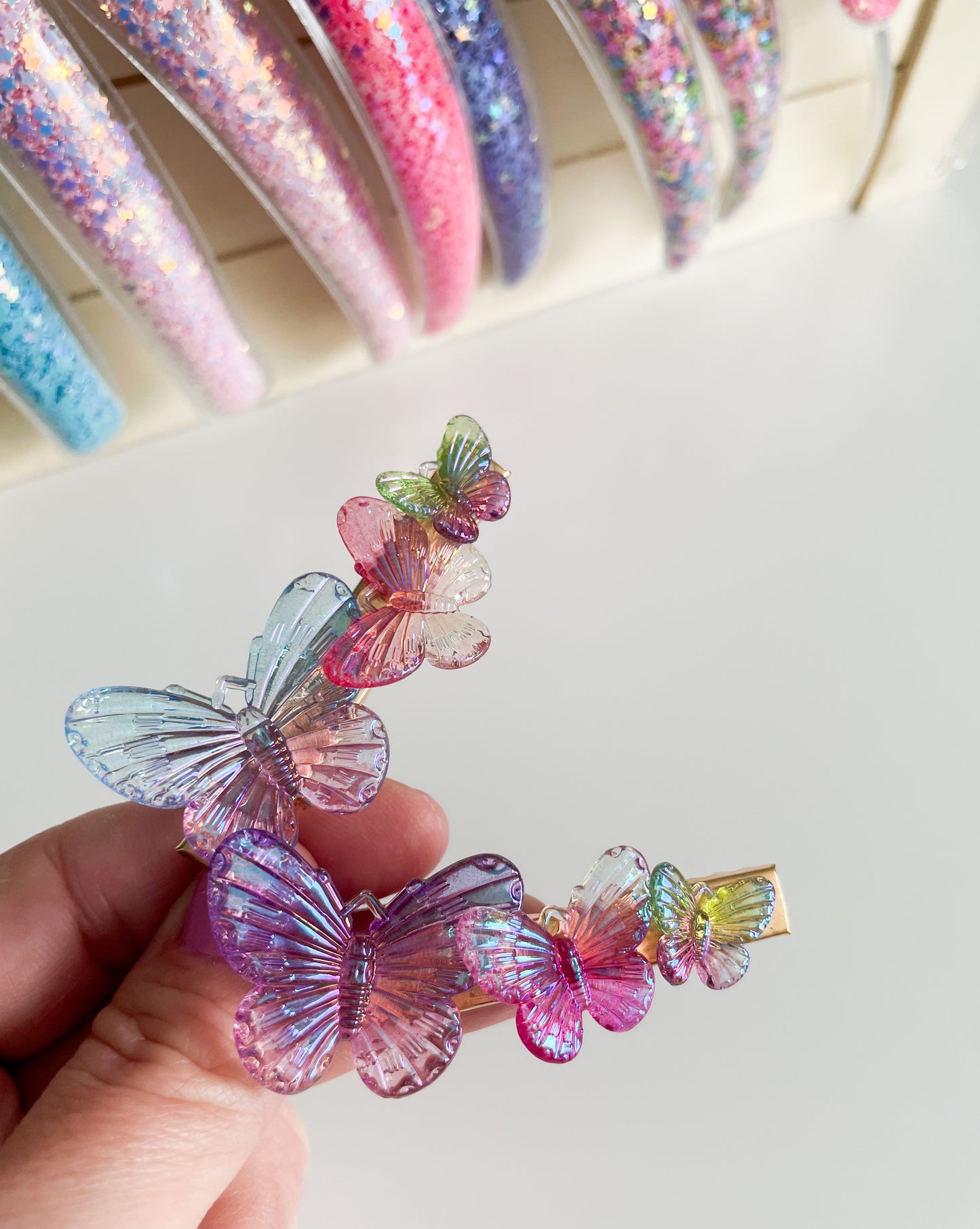 Ombre Butterfly - Alligator Bar Clips