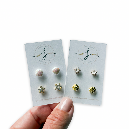 Duo Earrings - Summer Metallics