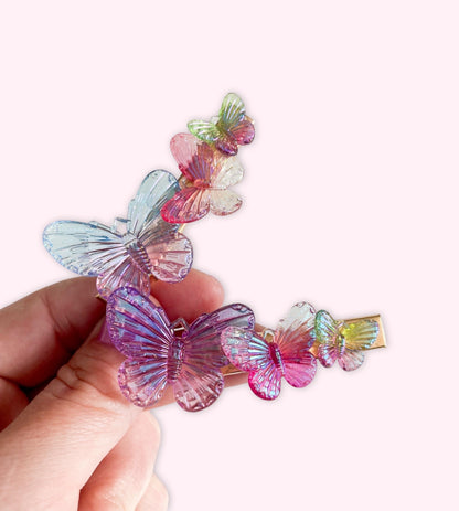 Ombre Butterfly - Alligator Bar Clips