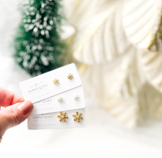 Earrings - Winter Snowflakes
