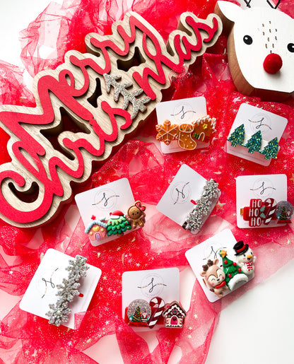 Alligator Bar Clips - Snowflake