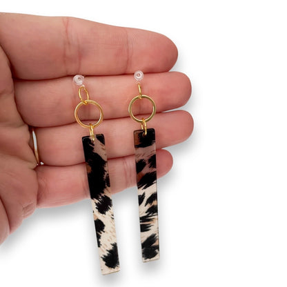 Long Resin Bars - Dangle Earrings