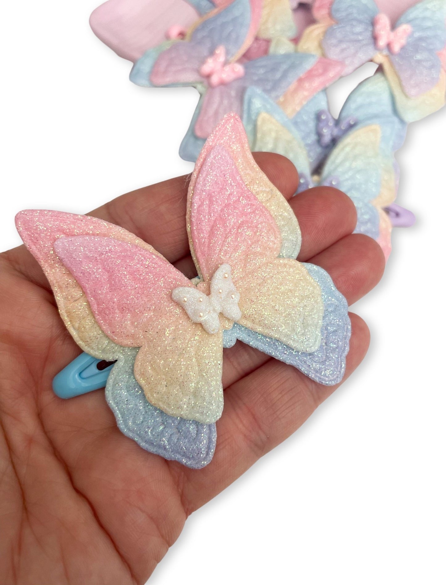 Glitter Butterfly - Snap Clip