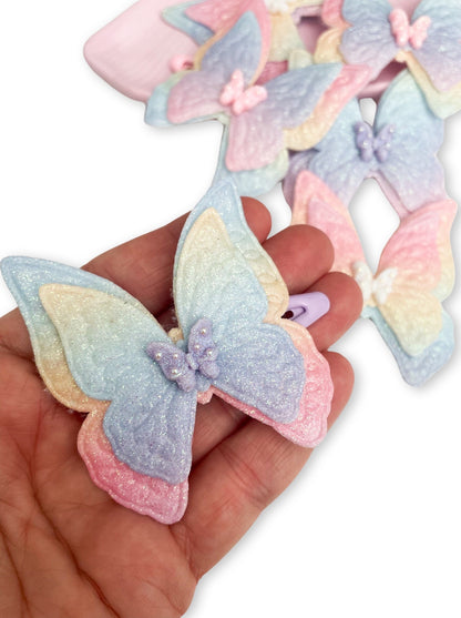 Glitter Butterfly - Snap Clip