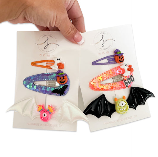 Halloween - Trio Bat / Hair Clip Sets