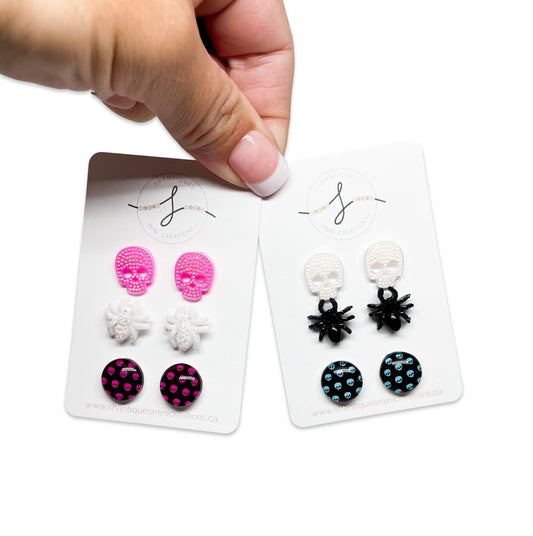 Halloween Skulls - Trio Earrings