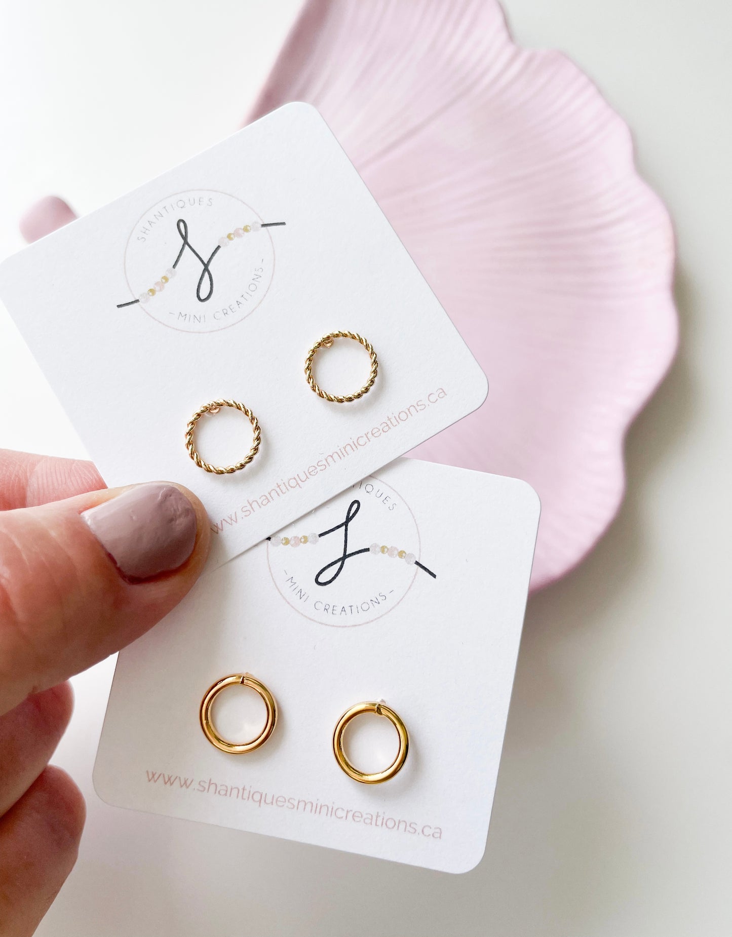 14K Gold Plated Circles - Earrings