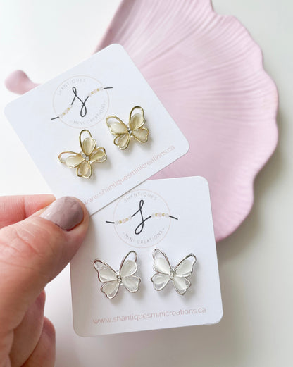 Large Butterflies - Earrings