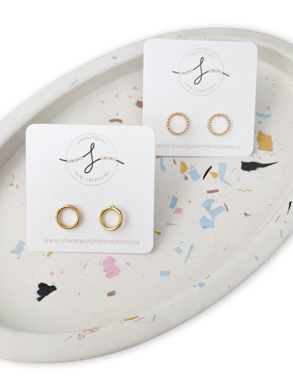 14K Gold Plated Circles - Earrings