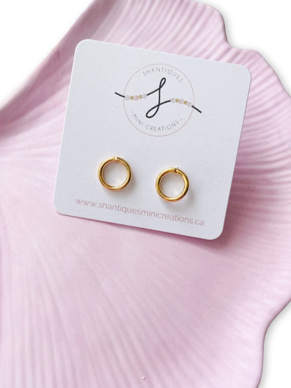 14K Gold Plated Circles - Earrings