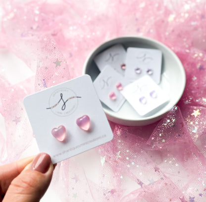 Earrings - Translucent Stars & Hearts