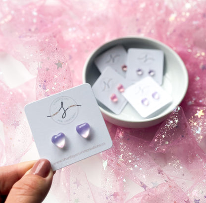 Earrings - Translucent Stars & Hearts