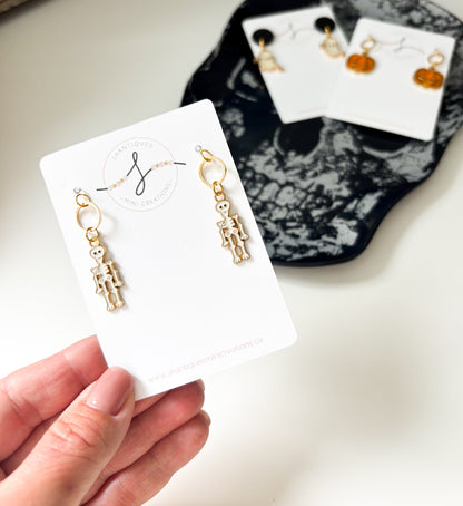 Dangle Earrings - Halloween Skeletons