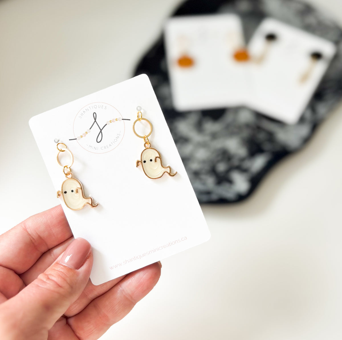 Dangle Earrings - Halloween Ghosts
