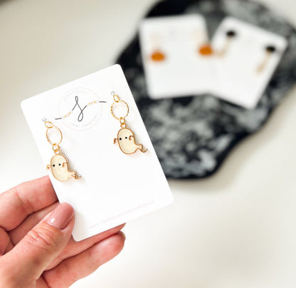 Dangle Earrings - Halloween Ghosts
