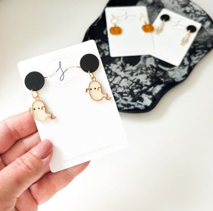 Dangle Earrings - Halloween Ghosts