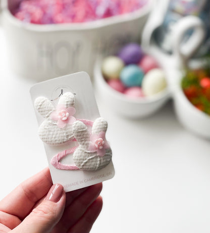 Snap Clip Sets - Fabric Bunnies