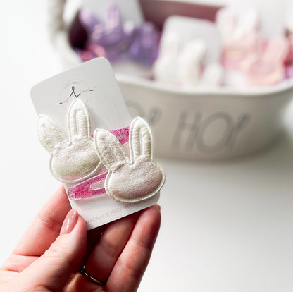 Snap Clip Sets - Metallic Bunnies