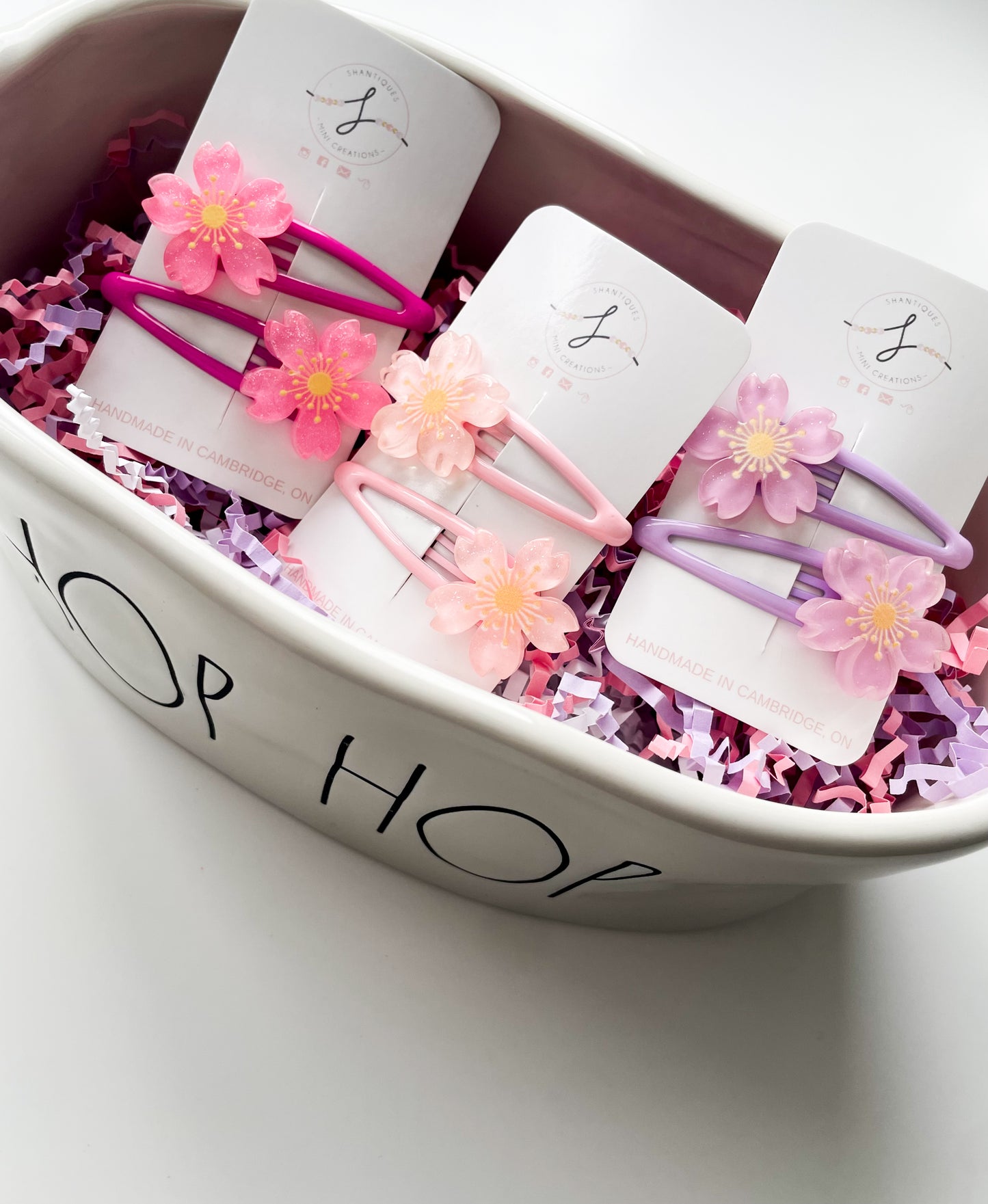 Snap Clip Sets - Glitter Flowers