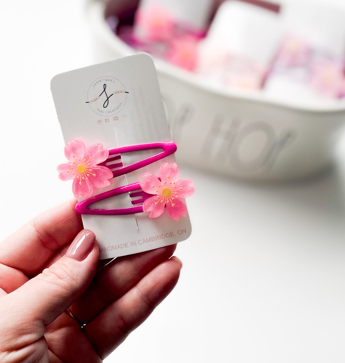 Snap Clip Sets - Glitter Flowers