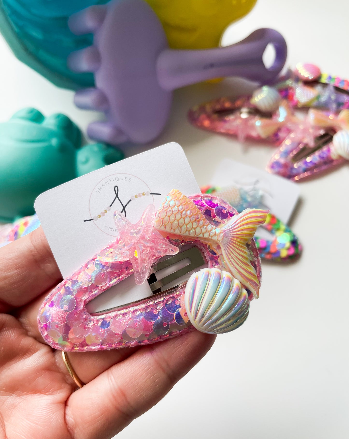 Sequin Mermaid - Snap Clips