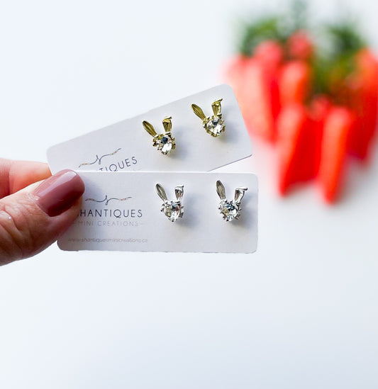 Earrings - Diamond Bunnies