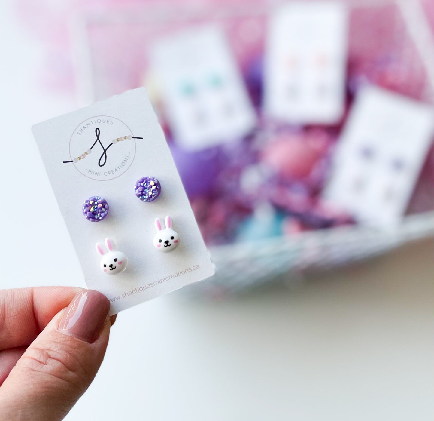 Duo Earrings - Easter Bunny