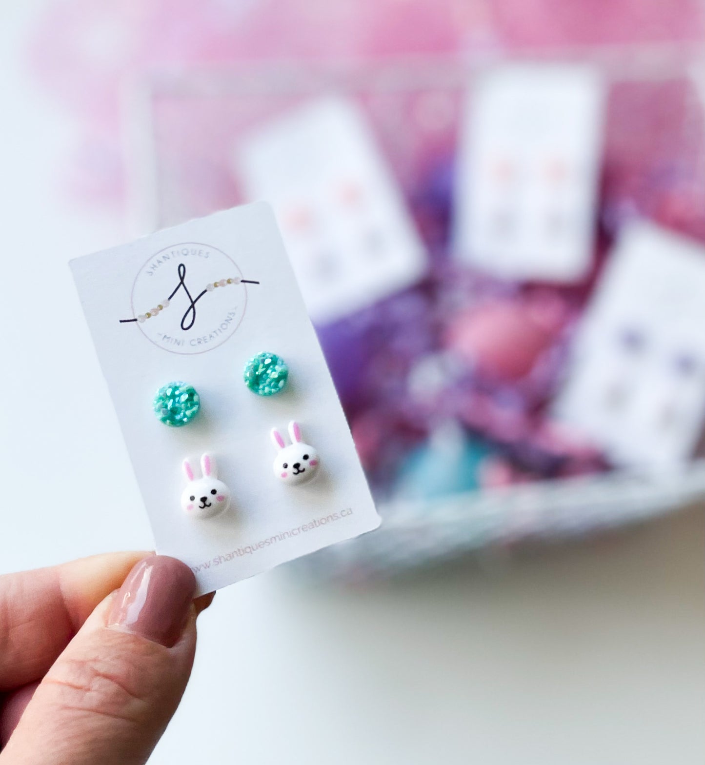 Duo Earrings - Easter Bunny