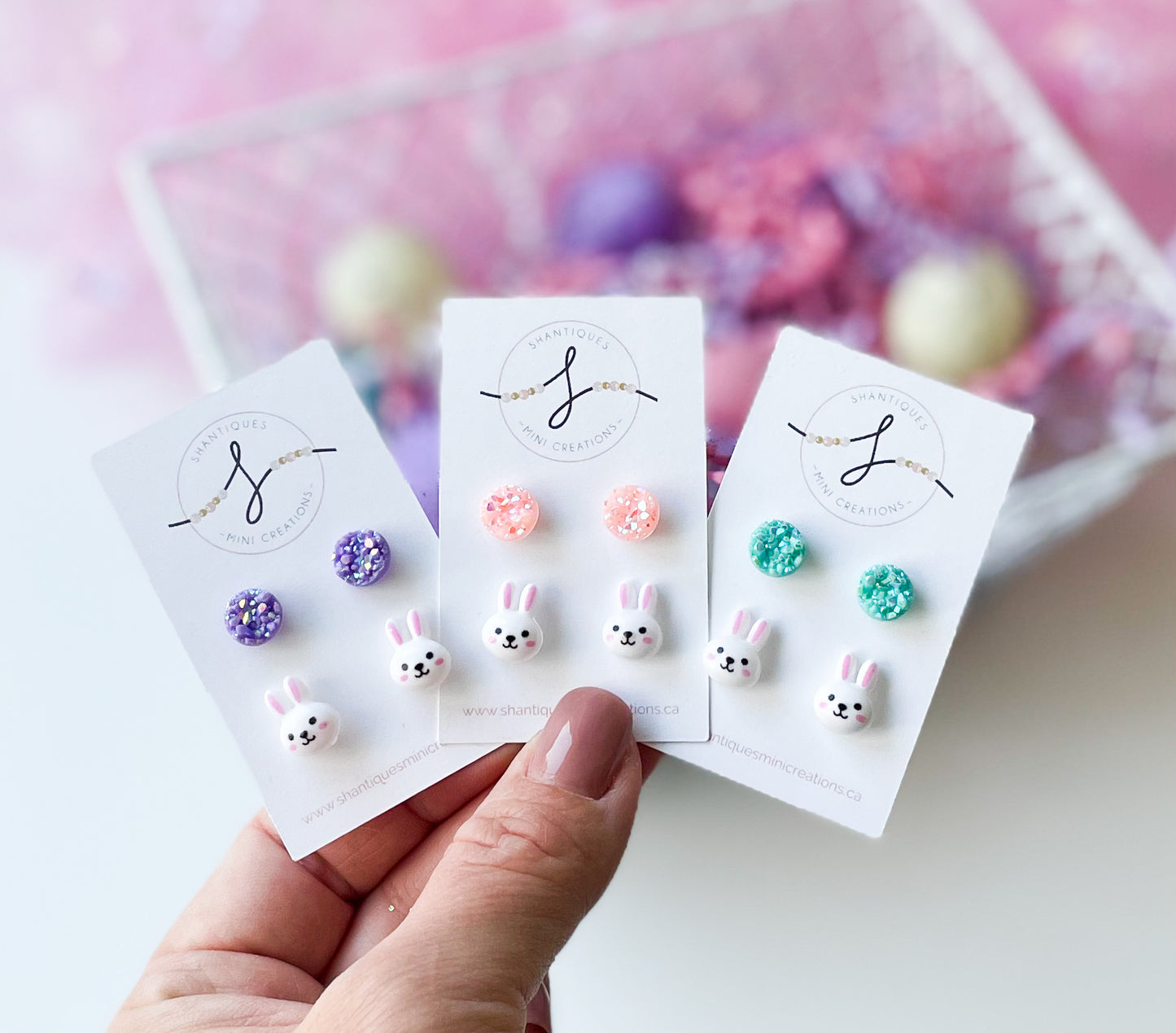 Duo Earrings - Easter Bunny
