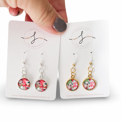 Christmas Mouse/Princess' - Dangle Earrings