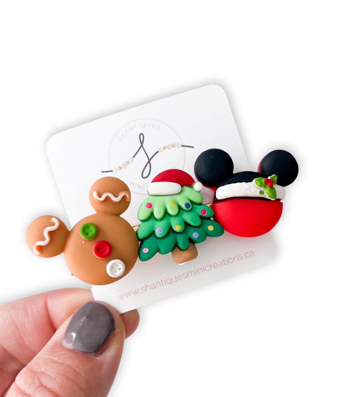 Gingerbread Mouse - Alligator Bar Clips