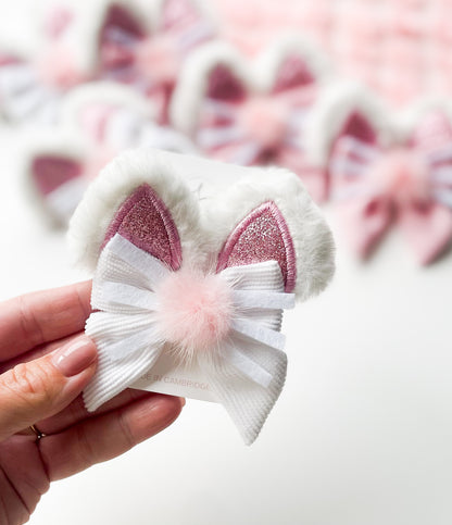 Non Slip Clip Bows - Kitty