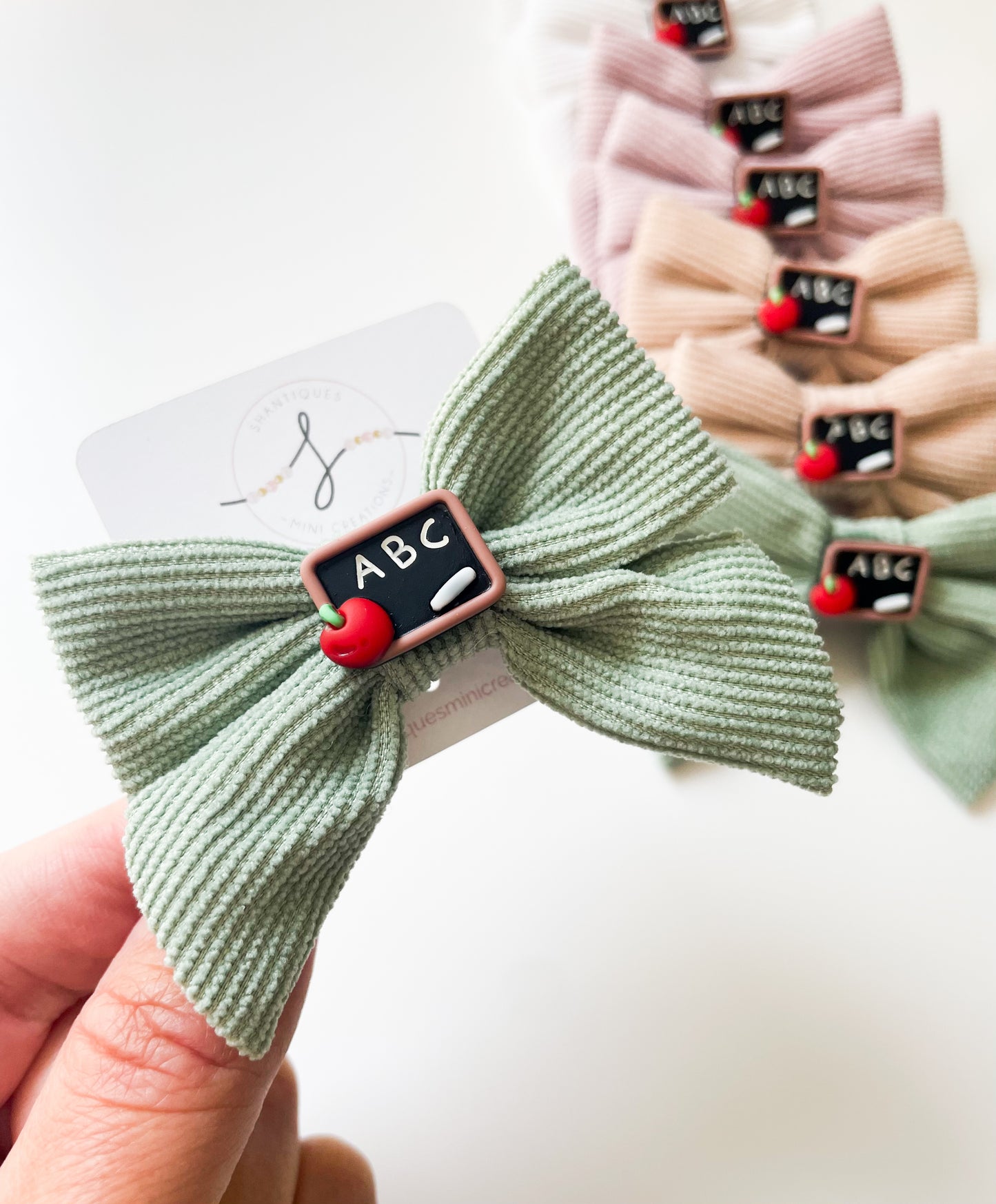 Back 2 School Bows - Non Slip Clips